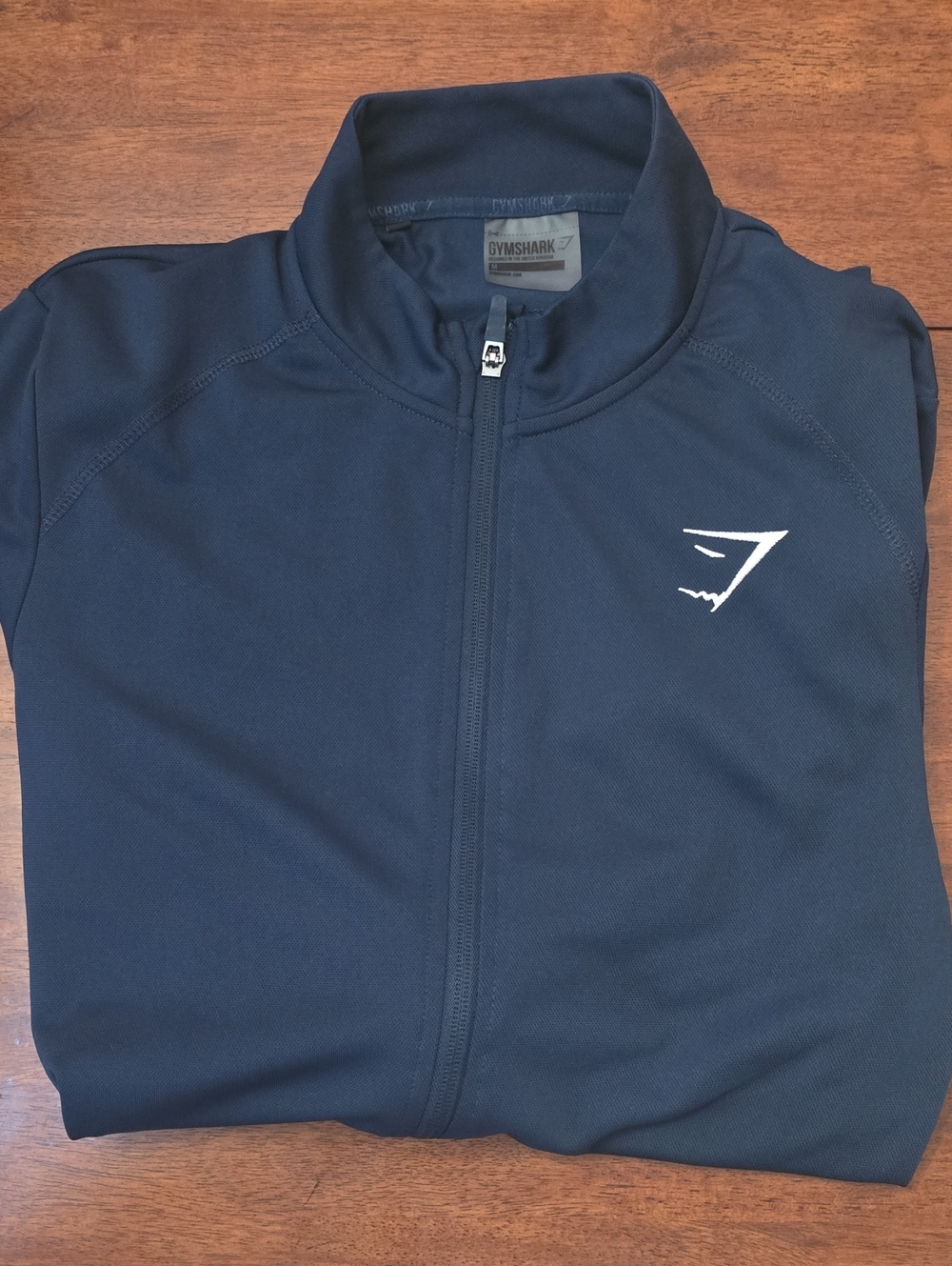 Gymshark Men's Navy Full-Zip Athletic Jacket
